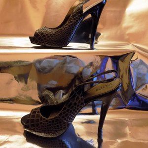 Victor by Victor Alfaro Snakeskin Heels.